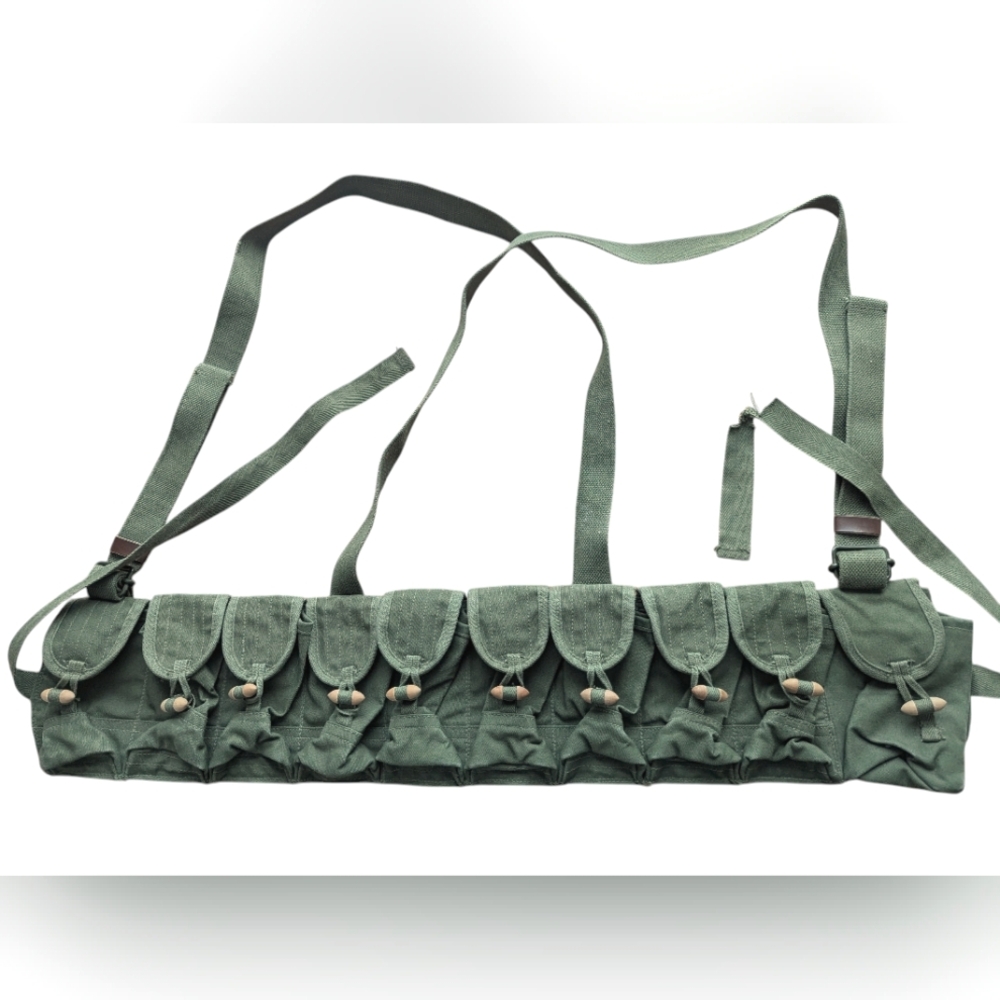 Vintage Green Tactical Utility Belt Chinese Army Ammo